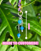 Black Tourmaline Lily of the Valley Crystal Earring Charm