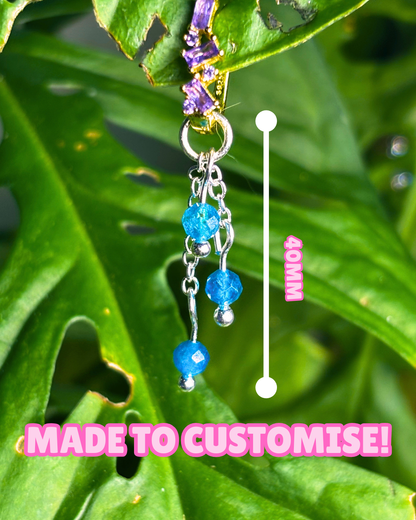 CUSTOM Lily of the Valley Crystal Earring Charm
