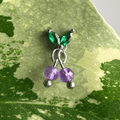 The Guide Crystals Silver | 1 PC Single Amethyst Cherry Charm for Stud Earrings