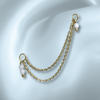 The Guide Crystals Blue Lace Agate Cordellia Chain Crystal Earring Charm
