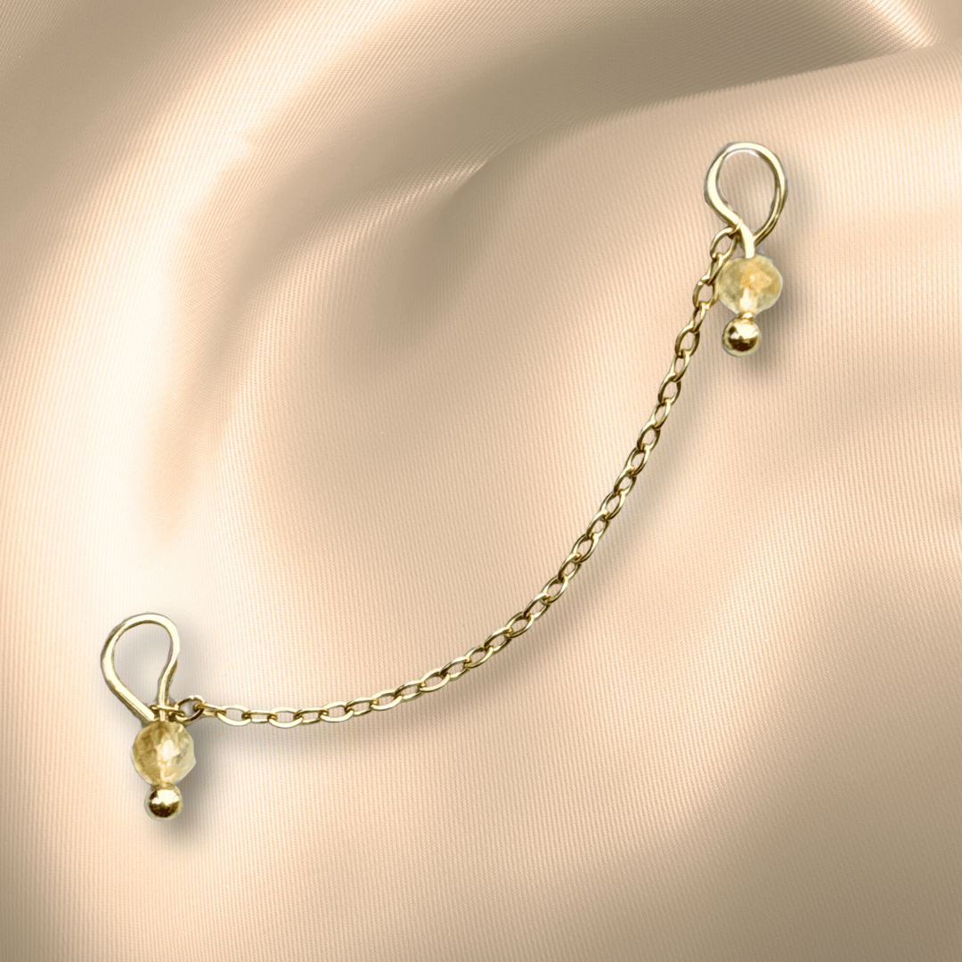 The Guide Crystals Citrine Aphrodite Chain Crystal Earring Charm