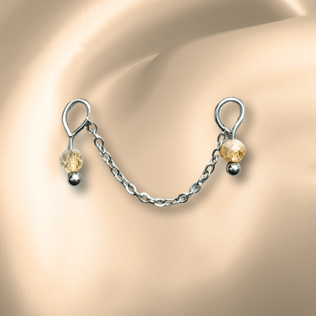 The Guide Crystals Citrine Aurora Chain Crystal Earring Charm