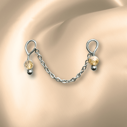 The Guide Crystals Citrine Aurora Chain Crystal Earring Charm