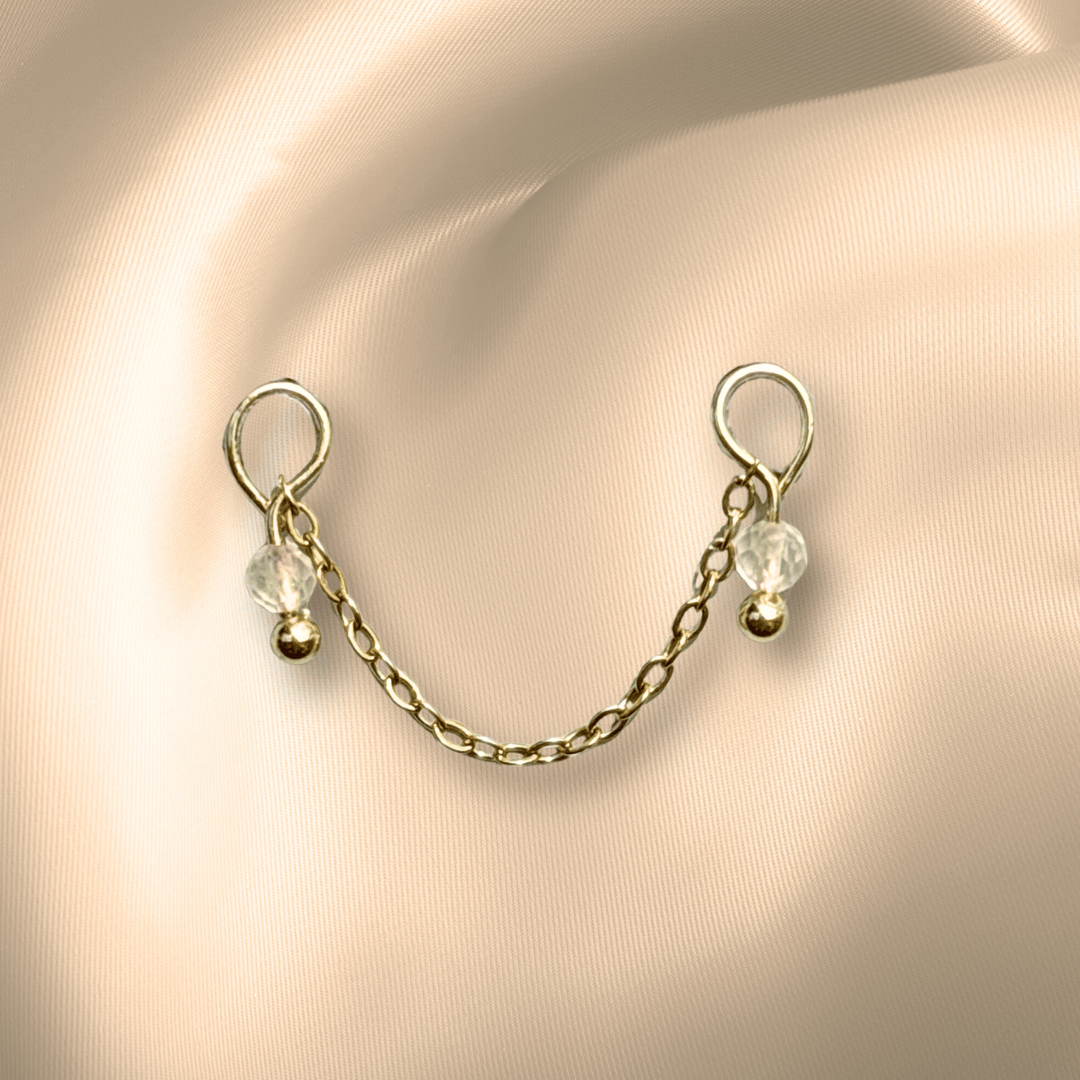 The Guide Crystals Citrine Aurora Chain Crystal Earring Charm