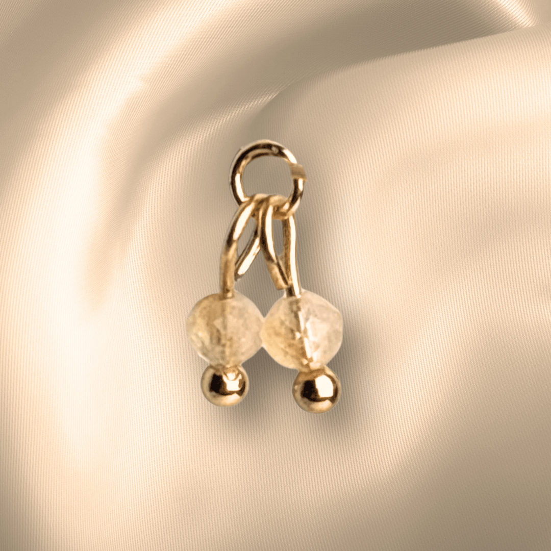 The Guide Crystals Citrine Cherry Charm for Stud Earrings