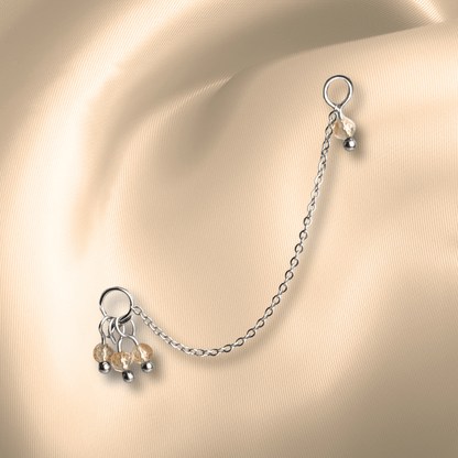 The Guide Crystals Citrine Grape Chain Earring Charm