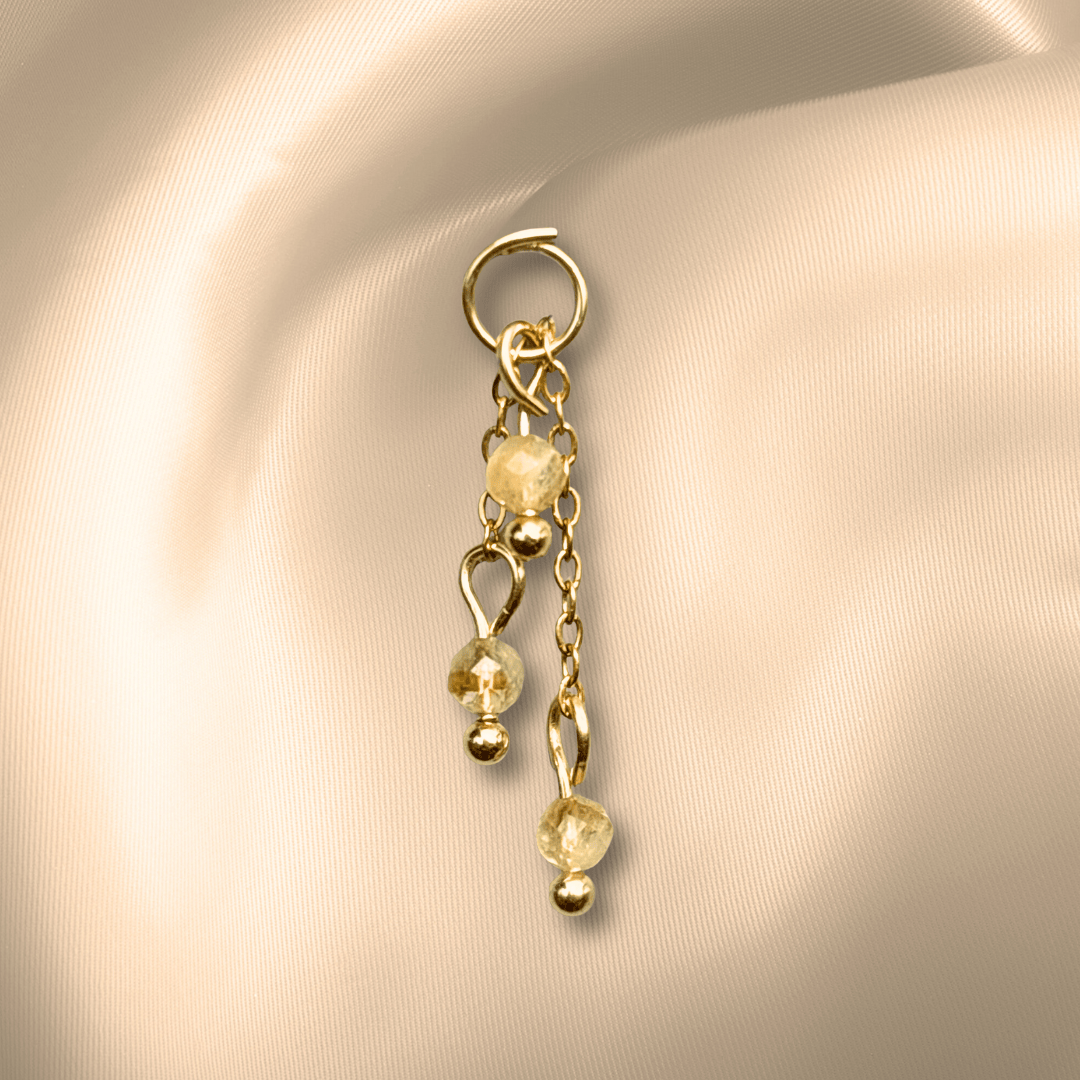 The Guide Crystals Citrine Lily of the Valley Crystal Earring Charm