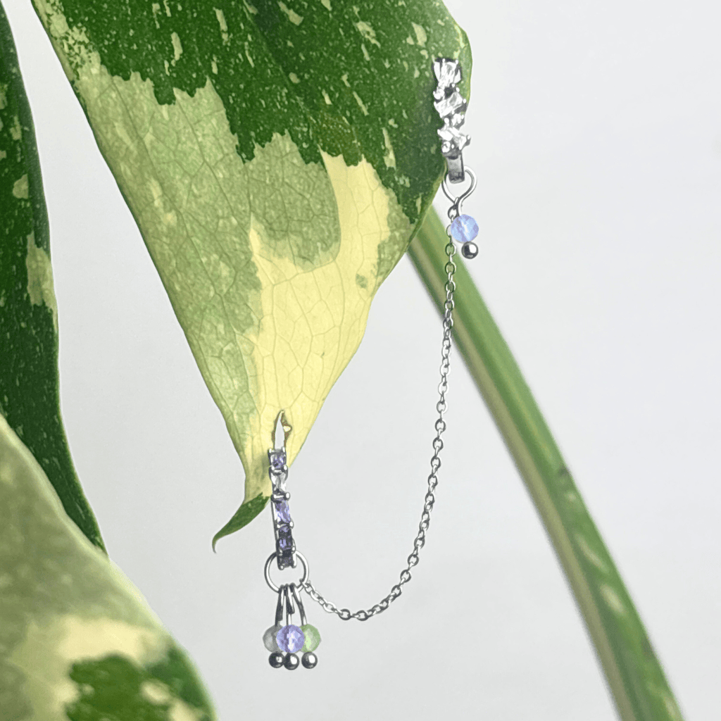 The Guide Crystals CUSTOM Grape Chain Earring Charm