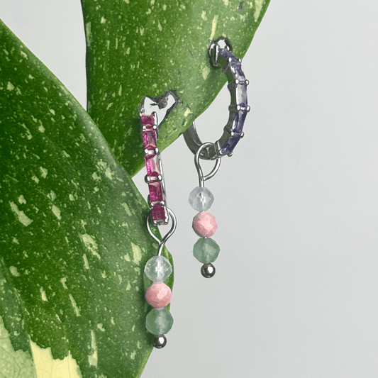 The Guide Crystals Silver CUSTOM Triple Dew Drop Crystal Earring Charms