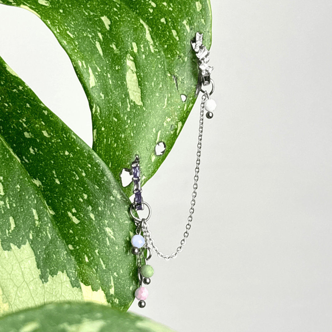 The Guide Crystals CUSTOM Waterfall Earring Chain
