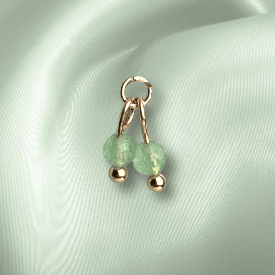 The Guide Crystals Green Aventurine Cherry Charm for Stud Earrings