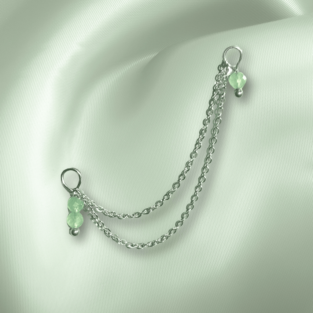 The Guide Crystals Green Aventurine Cordellia Chain Crystal Earring Charm