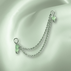 The Guide Crystals Green Aventurine Cordellia Chain Crystal Earring Charm