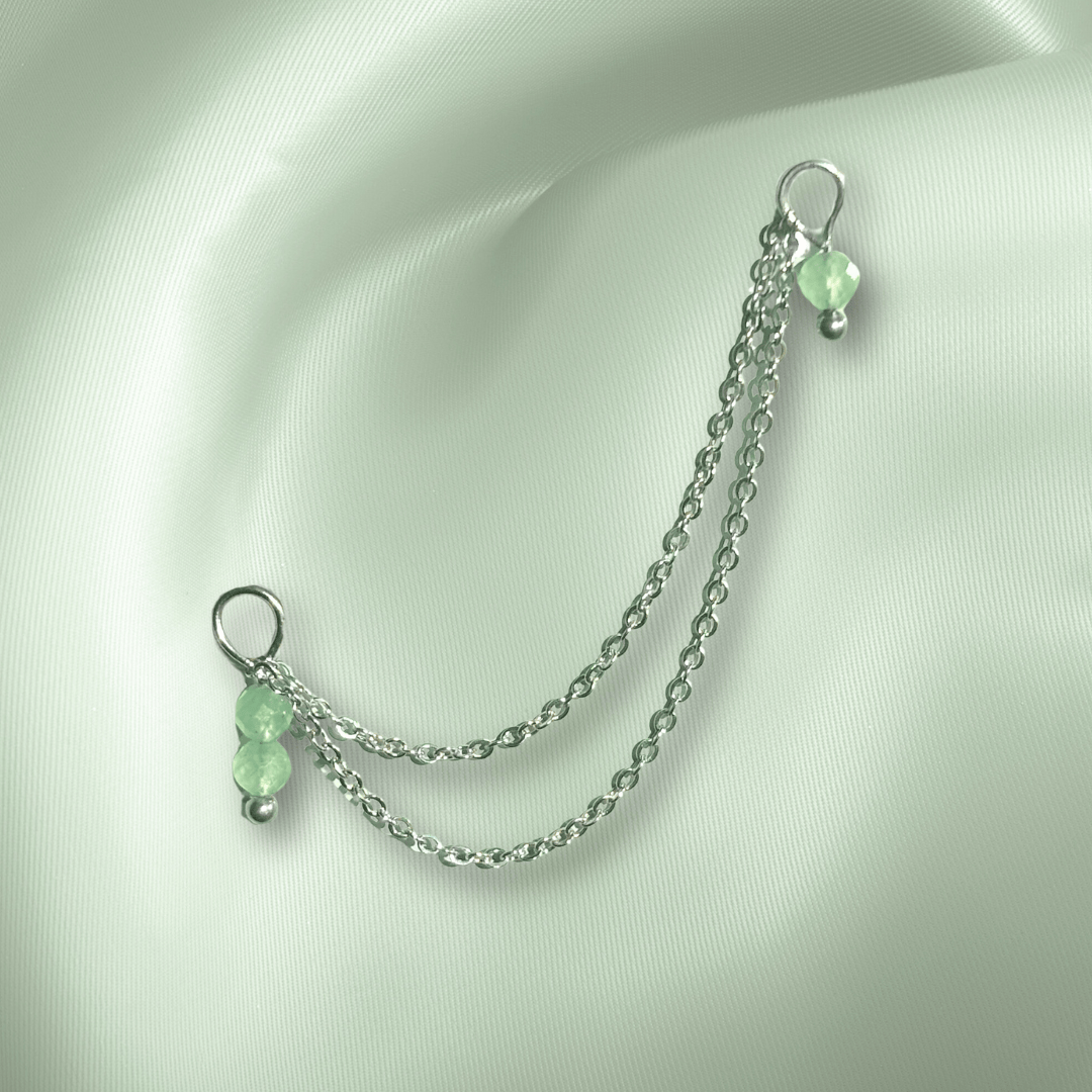 The Guide Crystals Green Aventurine Cordellia Chain Crystal Earring Charm