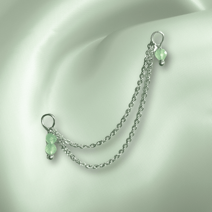 The Guide Crystals Green Aventurine Cordellia Chain Crystal Earring Charm
