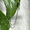 The Guide Crystals Silver | 1 PC Single Green Aventurine Cordellia Chain Crystal Earring Charm
