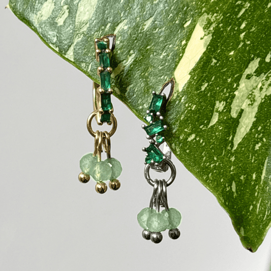The Guide Crystals Green Aventurine Grape Crystal Earring Charm