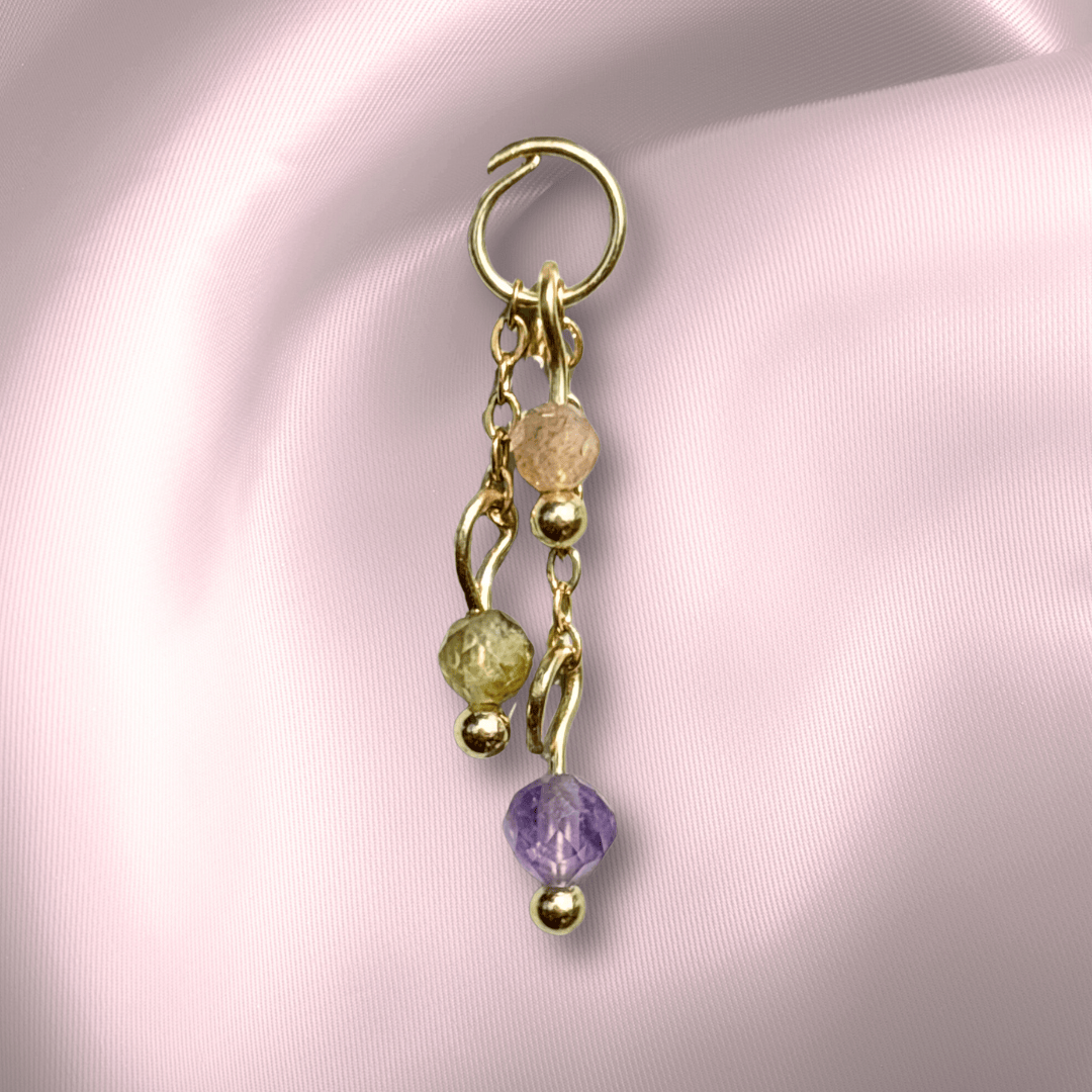 The Guide Crystals In The Garden Gold DROP CHAIN Earring Charm