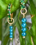Apatite Long Dew Drop Charms PAIR