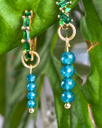 Apatite Long Dew Drop Charms PAIR