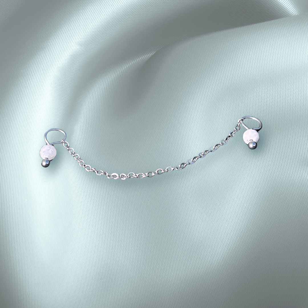 The Guide Crystals Moonstone Aphrodite Chain Crystal Earring Charm