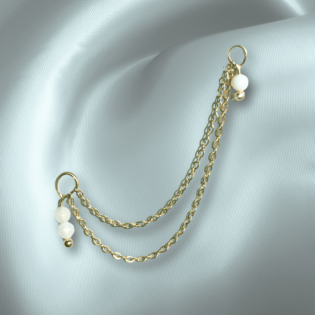The Guide Crystals Moonstone Cordellia Chain Crystal Earring Charm