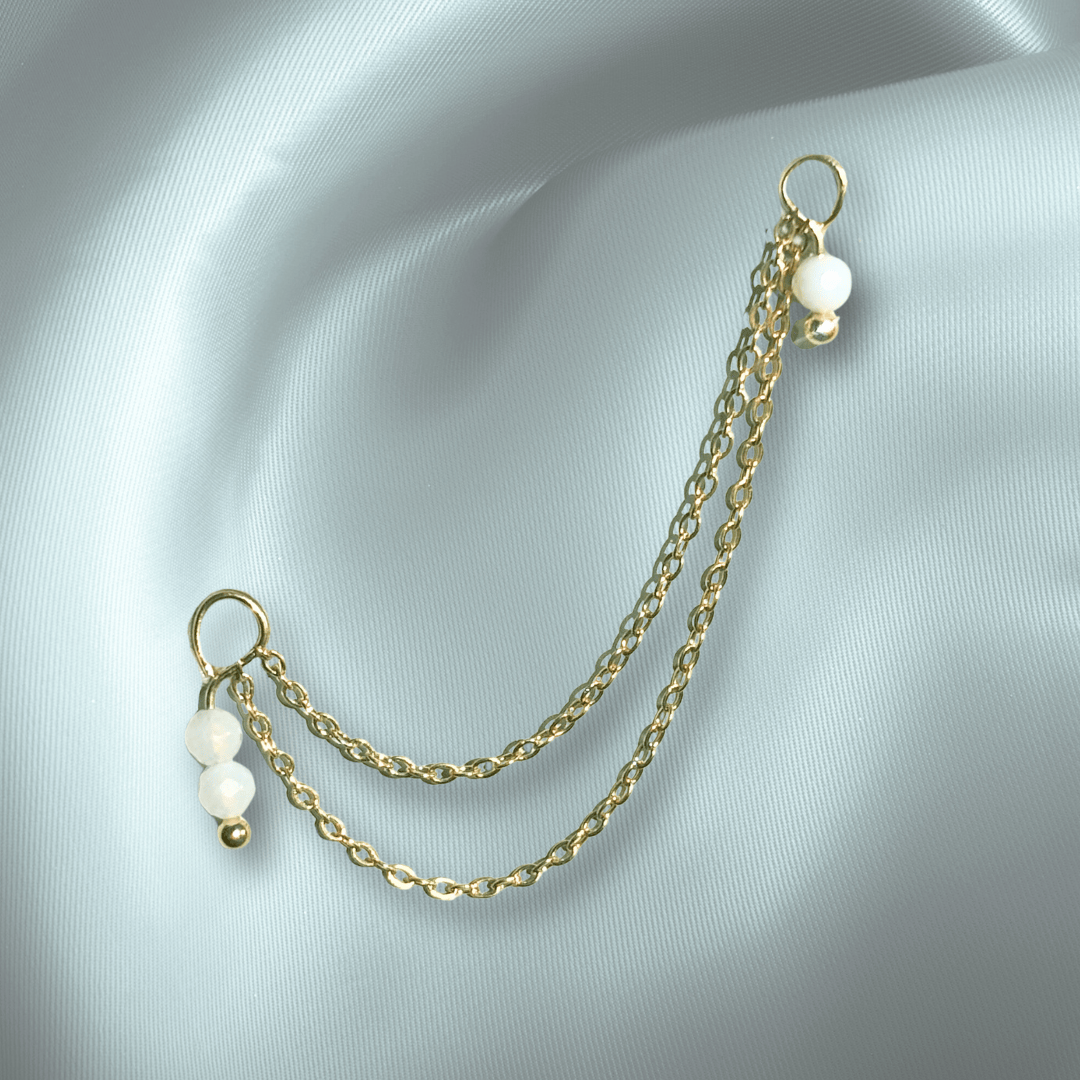 The Guide Crystals Moonstone Cordellia Chain Crystal Earring Charm