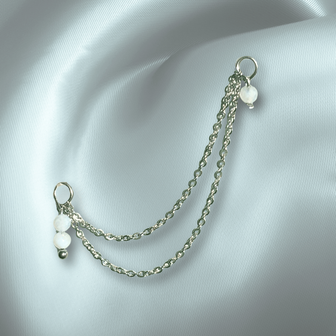 The Guide Crystals Moonstone Cordellia Chain Crystal Earring Charm