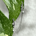 The Guide Crystals Silver | 1 PC Single Moonstone Cordellia Chain Crystal Earring Charm