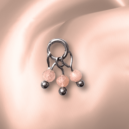 The Guide Crystals Peach Moonstone Grape Crystal Earring Charm