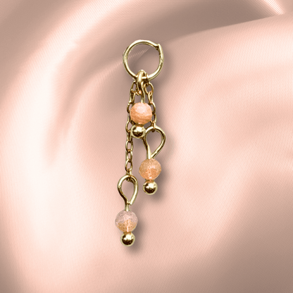The Guide Crystals Peach Moonstone Lily of the Valley Crystal Earring Charm