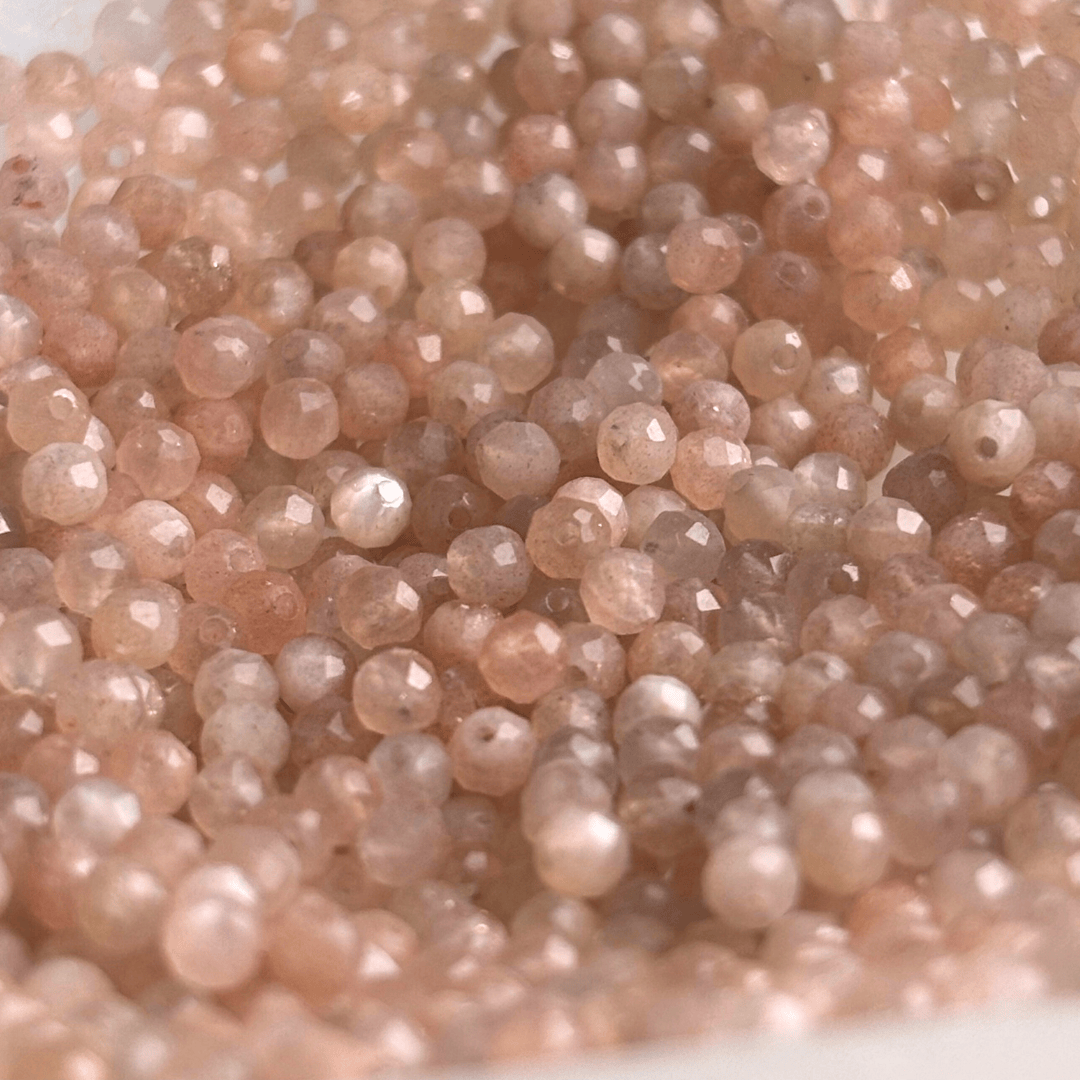 The Guide Crystals Peach Moonstone Triple Dew Drop Crystal Earring Charms