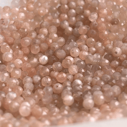 The Guide Crystals Peach Moonstone Triple Dew Drop Crystal Earring Charms