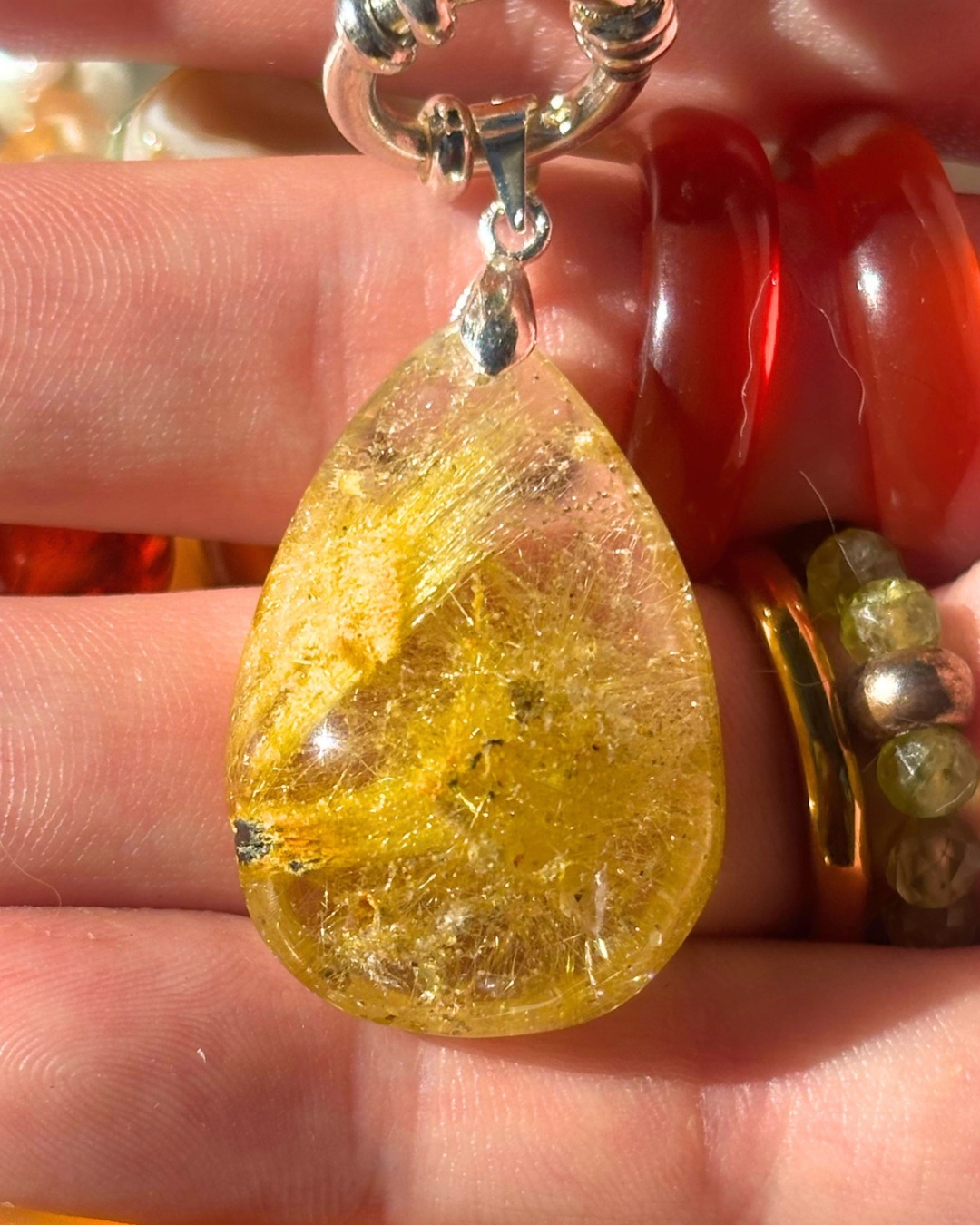 Golden Rutile Pendant #3