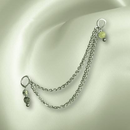 The Guide Crystals Prehnite Cordellia Chain Crystal Earring Charm