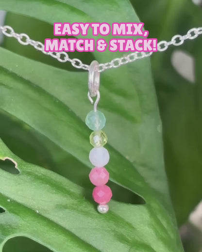 Green Aventurine Long Necklace Charm