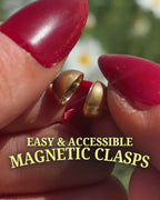 Gold Figaro Bracelet with Magnetic Clasp SMALL