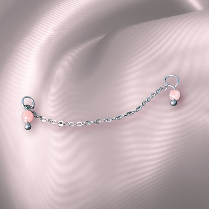 The Guide Crystals Rhodochrosite Aphrodite Chain Crystal Earring Charm