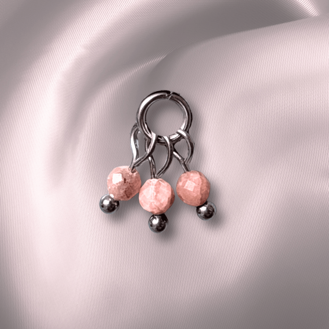 The Guide Crystals Rhodochrosite Grape Crystal Earring Charm