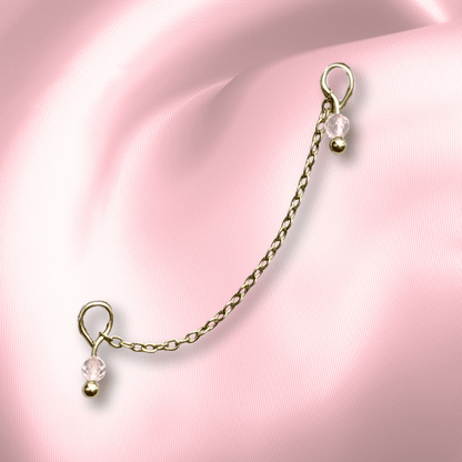 The Guide Crystals Rose Quartz Aphrodite Chain Crystal Earring Charm