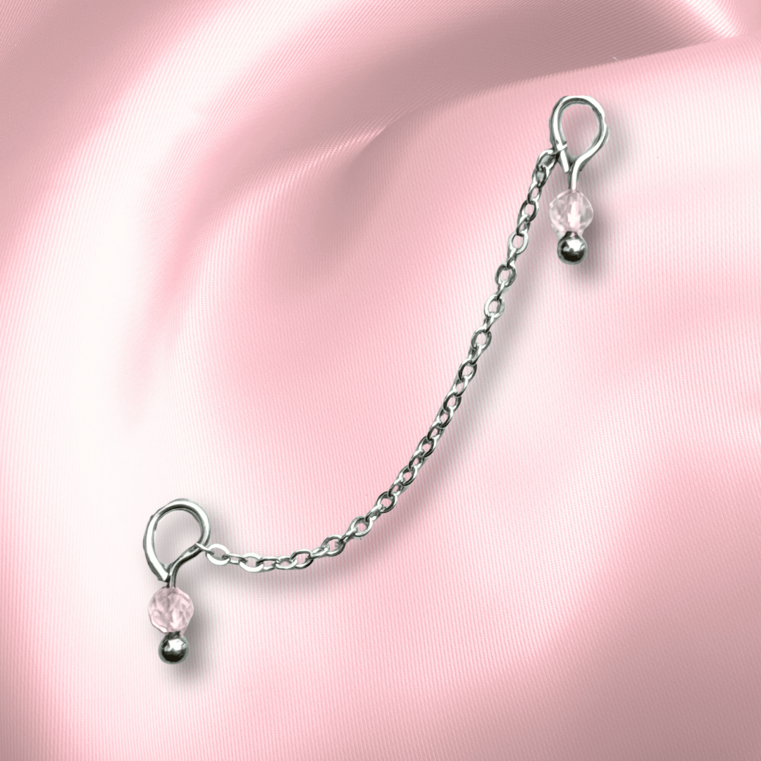 The Guide Crystals Rose Quartz Aphrodite Chain Crystal Earring Charm