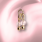 The Guide Crystals Rose Quartz Cherry Charm for Stud Earrings