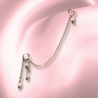 The Guide Crystals Rose Quartz Waterfall Earring Chain