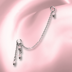 The Guide Crystals Rose Quartz Waterfall Earring Chain