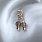 The Guide Crystals Smokey Quartz Cherry Charm for Stud Earrings