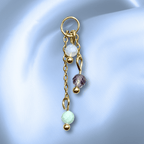 The Guide Crystals Twilight Gold DROP CHAIN Earring Charm